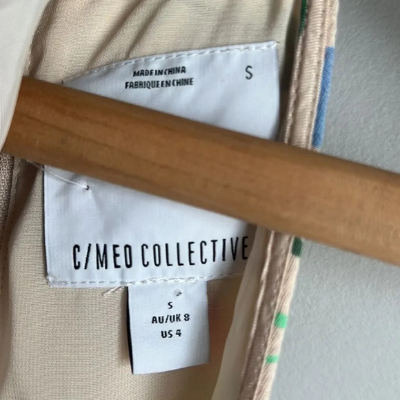 C/MEO COLLECTIVE Sectional Sleeveless Halter Shirred Mini Dress - Picture 7 of 13